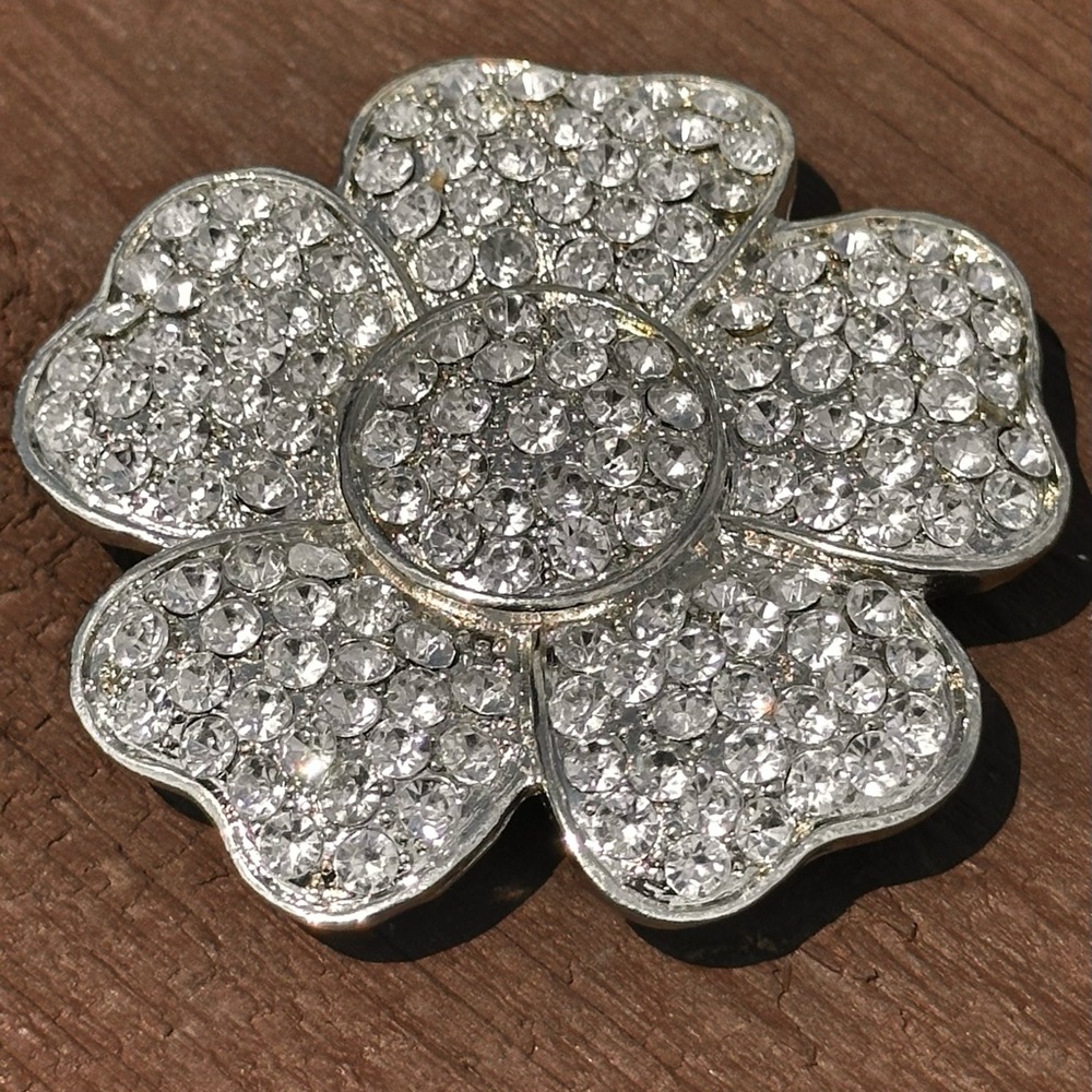 🌼 Flower Metal Rhinestone Belt Buckle 💎